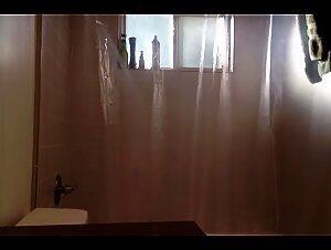 Skinny Twink Bareback in the Shower on Webcam