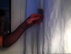 Crossdresser Blows Aussie at Gloryhole