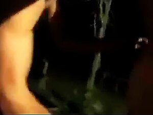 Twink Gets a Helping Hand from His Buddy Outdoors