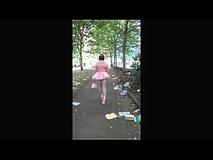 Sissy Crossdresser's Public Walk of Shame